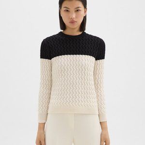 Theory  Cable Knit Sweater 100% Cashmere NWOT (M)